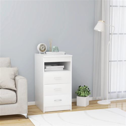 Vidaxl Blanc Armoire À Tiroirs - Image 3