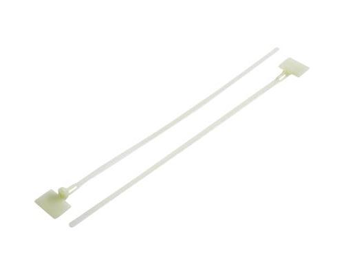 TRU Components 1592847 TC-MHVC100203 Kabelbinder 101mm 3.60mm Transparent mit Beschriftungsfeld, Lösbar 100St.