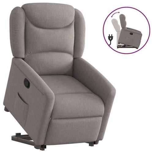 Non Communiqué Gris Vidaxl Fauteuil De Relaxation Inclinable Tissu Taupe