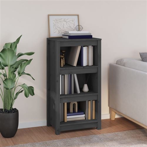 Vidaxl Gris Bibliothèque 50X35x97 Cm Bois De Pin Massif821706 - Image 2