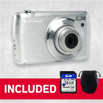 Appareil Photo Numérique Compact Agfa Photo Realishot DC8200SL Argent Housse + Carte SD 16Go incluses