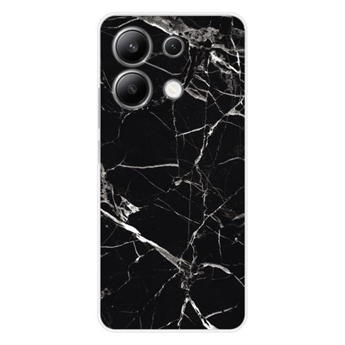 Coque en silicone imprimée compatible Xiaomi Redmi Note 13 4G Marbre Noir