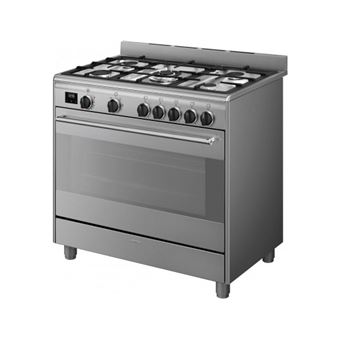 Smeg Concerto BG91X2 - Cuisinière - pose libre - largeur : 90 cm - profondeur : 60 cm - avec système auto-nettoyant - inox