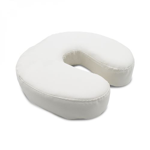 Coussin, têtière 29,5 x 28 x 7 cm à scratch pour table de massage - Blanc