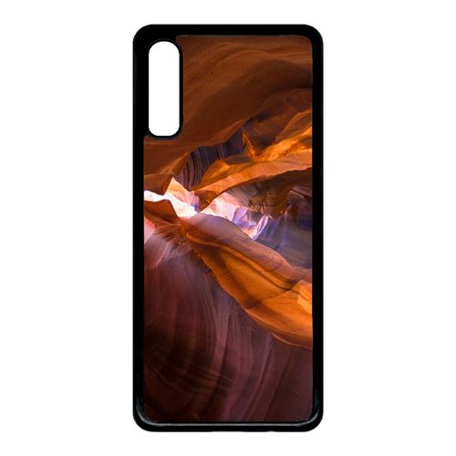 Coque My-Kase pour Galaxy A70 - grotte fantastique - Plastique Noir