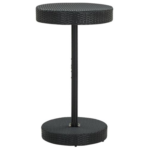 Vidaxl table de jardin noir 60,5x106 cm r&eacute;sine tress&eacute;e 45856 