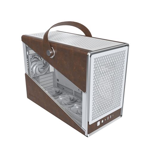 Tour Micro-ATX Montech Heritage Pro Blanc 1x USB-C 4 ventilateurs 400 mm GPU Verre trempé - Image 2