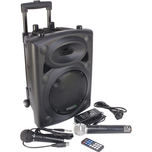 Enceinte sans fil Ibiza Sound PORT10UHF-BT - Système Portable Autonome Avec  USB/REC/VOX/BLUETOOTH et Micros UHF + Filaire