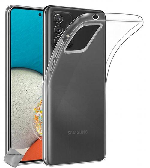 Coque silicone gel fine pour Samsung Galaxy A53 5G - verre trempe inclus - TPU TRANSPARENT - htdmobiles