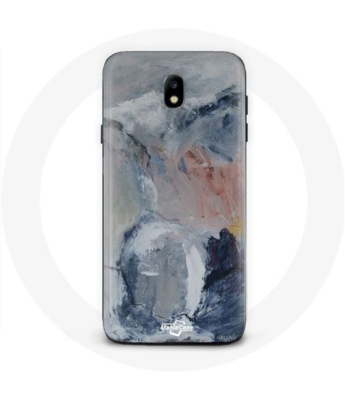 Coque Samsung Galaxy J3 2017 Fond de texture abstraite gris Maniacase