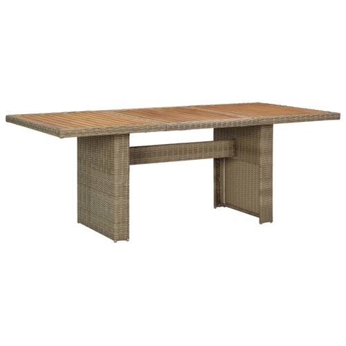 Vidaxl Marron Table À Manger Jardin 200X100 Cm - Image 3