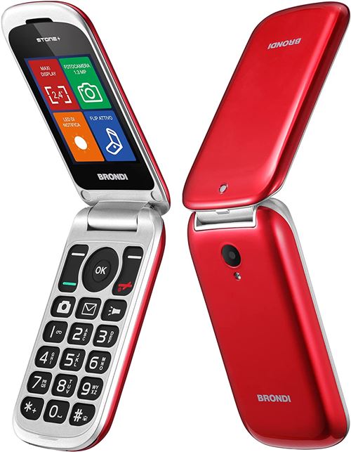 Cellulaire Brondi Stone+ 6,1 cm (2.4') Rouge