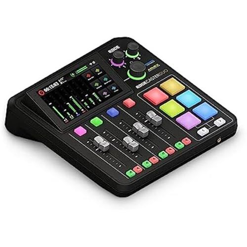 Røde Rødecaster Duo Solution De Production Audio Compacte Tout-En-Un Pour Le Podcasting, Le Streaming, La Production Musicale Et La