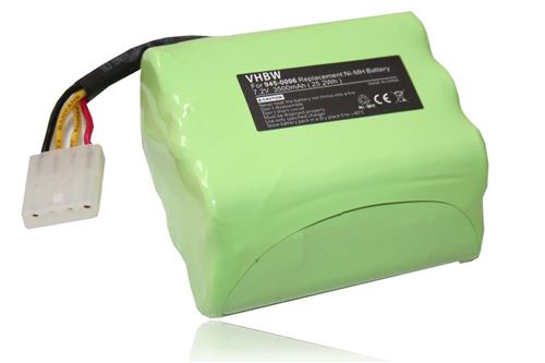 Vhbw batterie Ni-MH 3500mAh 7.2V verte compatible con NEATO All Floor, XV-11, XV-12, XV-14, XV-15, XV-21 remplace 945-0005, 945-0006