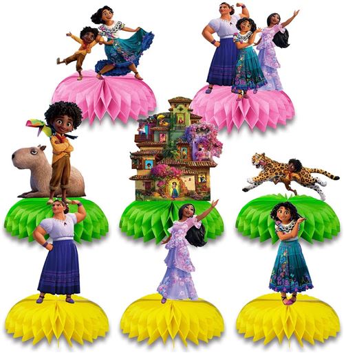 8 PCS Figurine Encanto Décoration de fête Frusde Fournitures de gâteau d'anniversaire thème Encanto