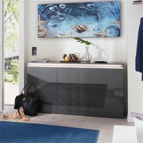 Buffet 3 Portes Battantes Entrée Salle À Manger 150cm Magic Lawe Ardesia
