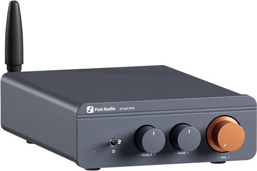 Fosi Audio BT20A Pro Amplificateur Hi-Fi 300Wx2 Bluetooth et Chip TPA3255, Amplificateur Classe D Stéréo 2.0 Canaux avec Réglage