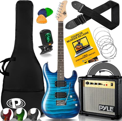 Guitare électrique - Pyle - Bleu