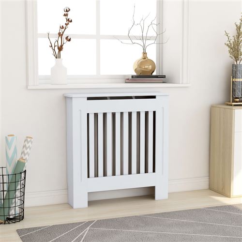 Vidaxl cache-radiateur mdf noir 78 cm VIDAXL Pas Cher 