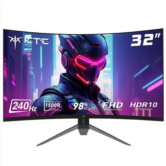Moniteur de jeu Gaming KTC H32S17F 32 incurvé 240 Hz 1500R 1920 x 1080 FHD Prise en charge HDR10 Synchronisation adaptative - 1