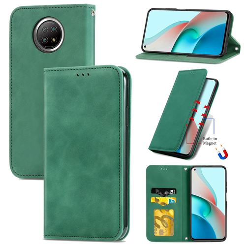 MPFRANCE Housse pour Xiaomi Redmi Note 9 5G Vert [Velours]