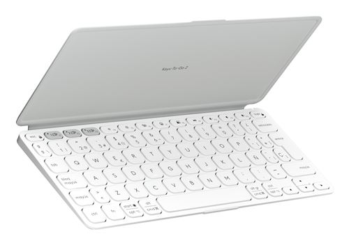 Logitech Blanc 920-012974 Clavier Pour Tablette Espagnole Bluetooth Gris, - Neuf - Image 4