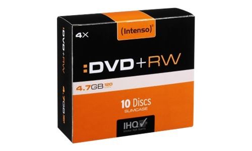Intenso - 10 x DVD+RW - 4.7 Go (120 minutes) 4x - boîtier CD étroit