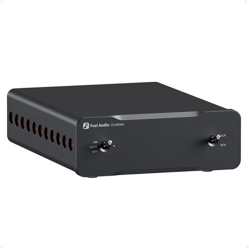 Fosi Audio V3 Mono Amplificateur Puissance pour Enceintes Audio Maison, Amplificateur Monobloc Classe D TPA3255, Entrées RCA/XLR