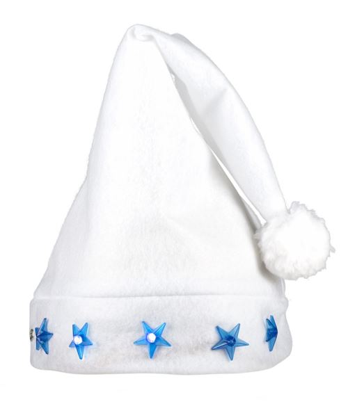 Boland chapeau de Père Noël étoiles dames blanc
