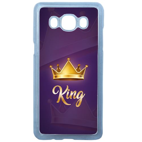 Coque King Fond Mauve Compatible Samsung Galaxy J3 2016 Transparent