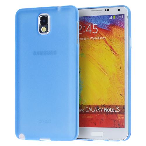 doupi UltraSlim Coque pour Samsung Galaxy Note 3, fin mat ultra mince et ultra léger Bumper Cover Housse de Protection, bleu