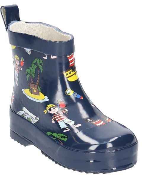 Playshoes bottes de pluie courtes pirates bleu foncé