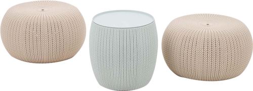 Kettler Ensemble Poufs Et Table Basse En Resine Tressee Berlin