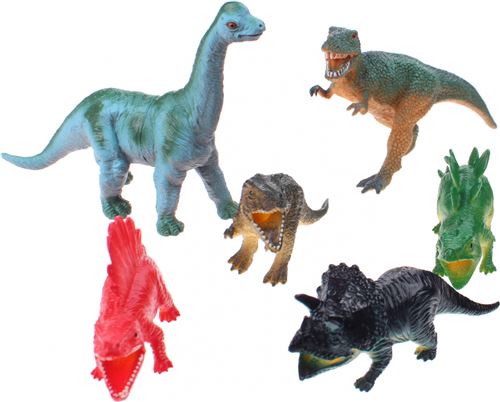 Johntoy dinosaure speelset 6-pièces de 12 cm