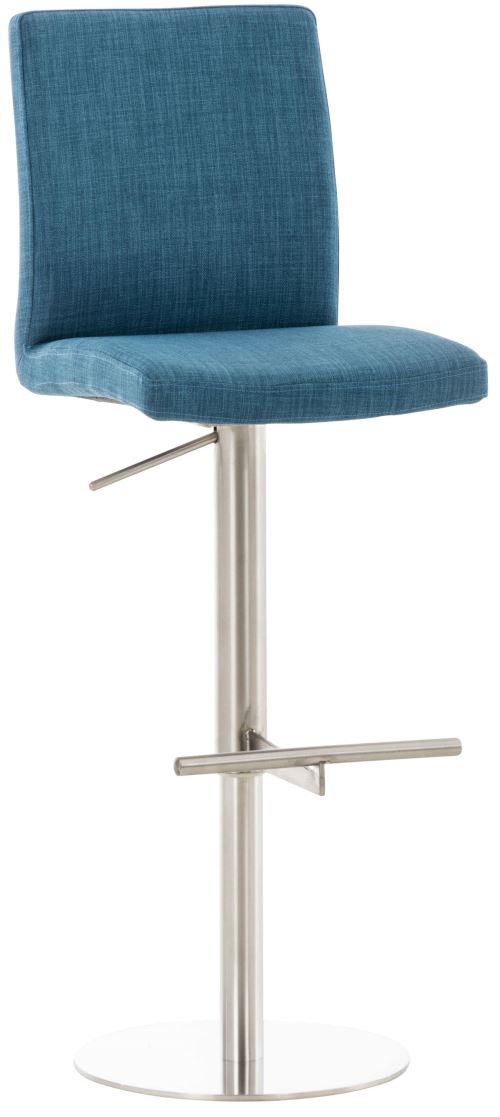 tabouret de bar Cadiz en Tissu , Acier inoxydable/Bleu
