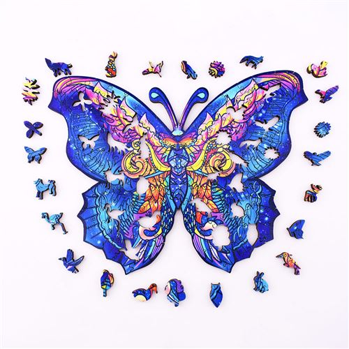 Puzzle 3D En Bois 290 Pièces - Effet Papillon Visuel, Décoration Originale Pour Salon Ou Chambre