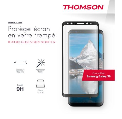 Protège écran en verre trempé Thomson pour Samsung Galaxy S9