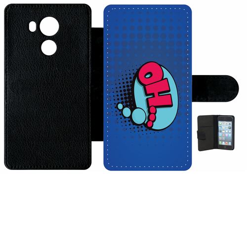 Etui À Rabat Huawei Mate 8 Oh Fond Bleu Lectrique