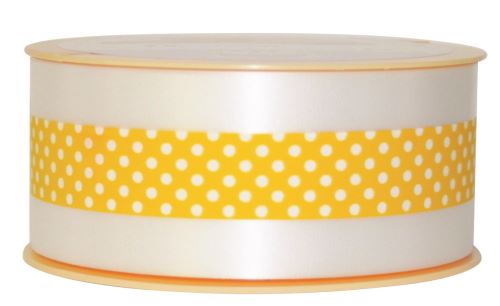 Ruban charlotte pois jaune