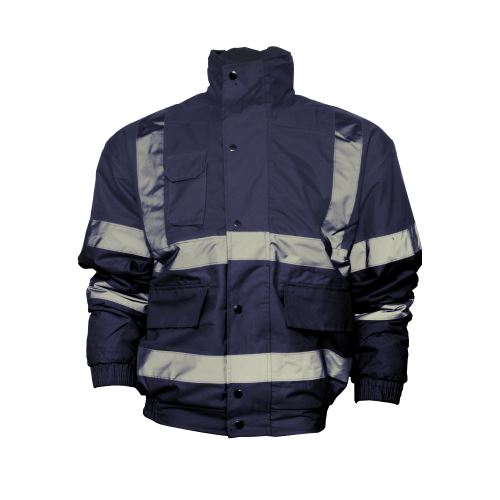 Yoko - Veste bomber haute visibilité - Homme (2XL) (Bleu marine) - UTBC1248