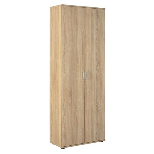 LIST - Armoire 2 Portes 6 Compartiments Aspect Bois - Altobuy