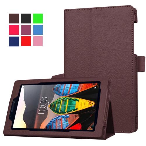 Étui en PU antichoc durable pour LENOVO TAB3 7 Essential 710F - Café