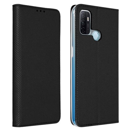 Avizar Étui pour Oppo A53 / A53s Protection avec Porte-carte Fonction Support Noir