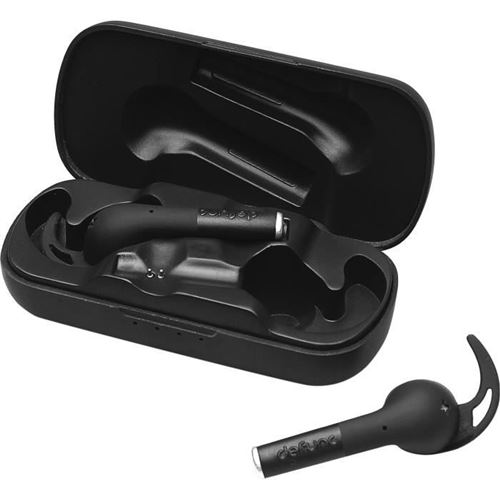 DeFunc TRUE PLUS - Véritables écouteurs sans fil avec micro - intra-auriculaire - Bluetooth - noir