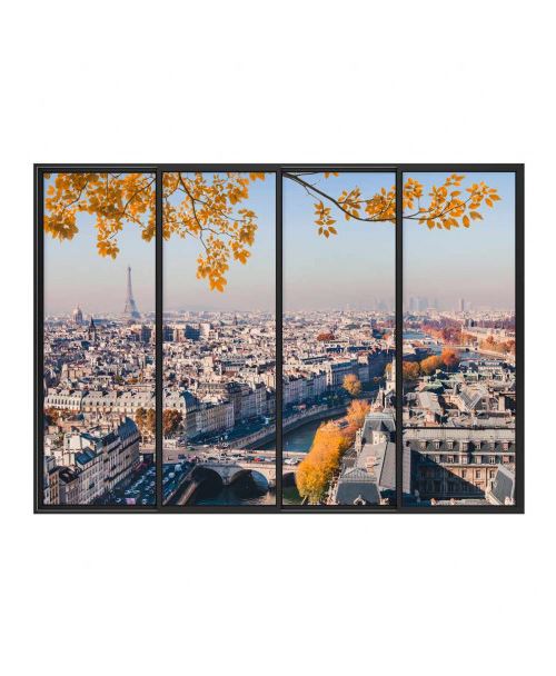 Autocollant Mural Paris Trompe l'Oeil