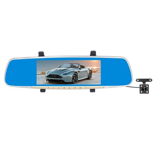 Caméra Voiture Dashcam Écran Recul Tactile 7 Pouces Dual Caméra Vision Nuit Gris - YONIS