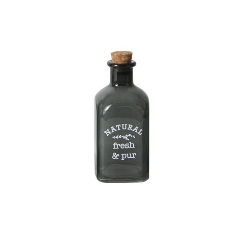 Mini bouteille en verre Little Market - 130 ml - Gris foncé