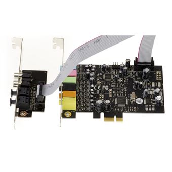 Carte Son PCIe 7.1 Canaux KALEA-INFORMATIQUE - Chipset CMedia CM8828+CM9882A - Entrée/sortie Jack 3.5mm