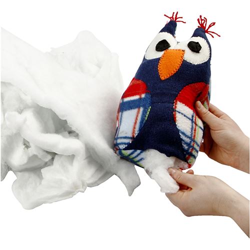Creotime remplissage de la poupée 3 kilos de polyester blanc
