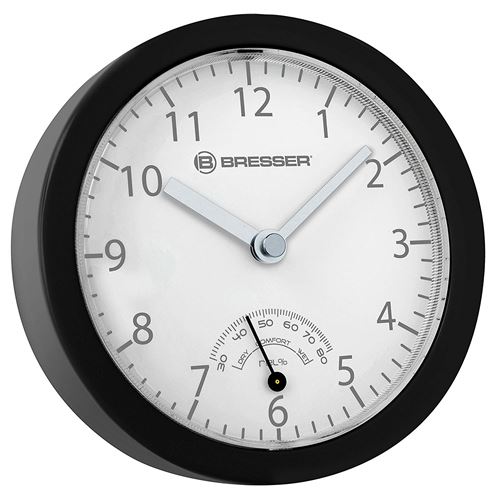 Bresser 8020115CM3QUA MyTime Bath Mini Horloge de bain Plastique Noir 14 x 3,5 x 14 cm